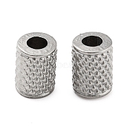 316 Stainless Steel Beads, Column, Stainless Steel Color, 8x6mm, Hole: 1.2mm(STAS-B047-16P)
