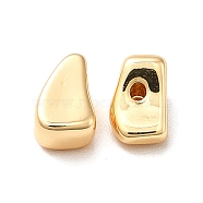 Brass Beads, Long-Lasting Plated, Teardrop, Real 18K Gold Plated, 6x4x4mm, Hole: 0.7mm(KK-M233-18G)