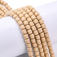 Handmade Polymer Clay Bead Strands, Column, Tan, 6.5x6mm, Hole: 1.2mm, about 61pcs/strand, 15.75 inch(40cm)(X-CLAY-ZX006-01-203)