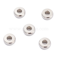 202 Stainless Steel Spacer Beads, Flat Round, Stainless Steel Color, 5x2mm, Hole: 1.8mm(STAS-H152-05B-P)