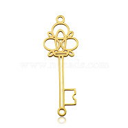 201 Stainless Steel Pendants, Laser Cut, PVD Vacuum Plating, Key, Golden, 34.5x12x1mm, Hole: 1.6mm(STAS-S105-LA729-2)