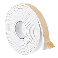 Strong Self Adhesive EVA Foam Tape for Doors and Windows, Anti-Collision Weather Seal Strip, White, 4.1x0.6cm, 5m/roll(AJEW-WH0347-27A-01)