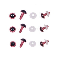 Craft Plastic Doll Eyes, Stuffed Toy Eyes, Flamingo, 8mm(DIY-WH0015-8mm-A05)