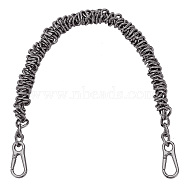 Aluminum Purse Chains, with Alloy Snap Clasp, Gunmetal, 405mm(DIY-WH0430-336B)