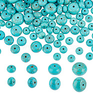 Elite 200Pcs 5 Styles Synthetic Turquoise Beads, Dyed, Rondelle, 8~14x5~9mm, Hole: 1~1.4mm(TURQ-PH0001-07)