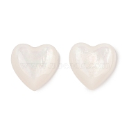 Opaque Resin Decoden Cabochons, Heart, White, 14x14x4mm(CRES-I036-16D)