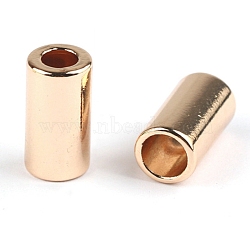 Zinc Alloy Cord Ends, End Caps, Column, Light Gold, 13.5x7mm, Hole: 4mm, Inner Diameter: 5mm(PALLOY-WH0088-50KCG)