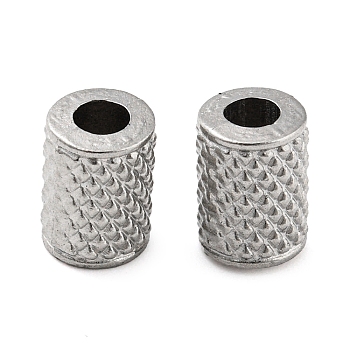 316 Stainless Steel Beads, Column, Stainless Steel Color, 8x6mm, Hole: 1.2mm