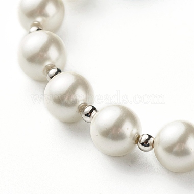 Bracelet en perles d'amazonite naturelle et de coquillages pour fille femme(X1-BJEW-TA00022)-6