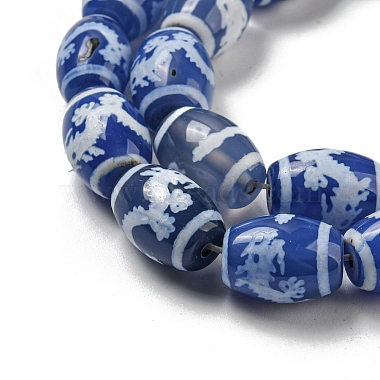 Brins de perles dzi de style tibétain bleu(TDZI-NH0001-C01-01)-4