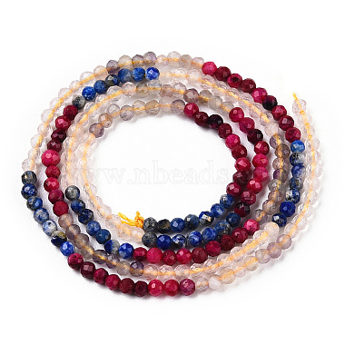 Natural & Synthetic Mixed Gemstone Beads Strands(G-D080-A01-03-16)-2