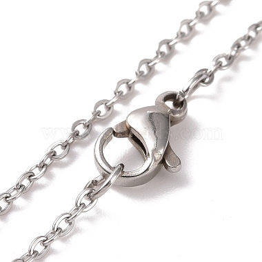 304 Stainless Steel Heart Skeleton Key Pendant Necklace for Women(STAS-E154-17P)-4