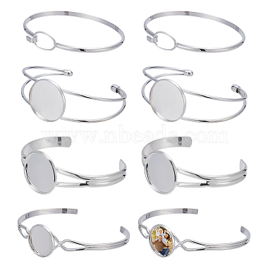 10Pcs 4 Styles Brass Cuff Bangle Making(MAK-ME0001-12)-1