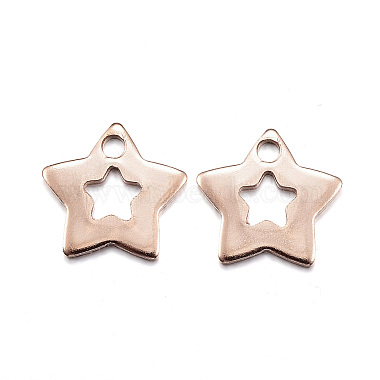 Rose Gold Star Stainless Steel Charms