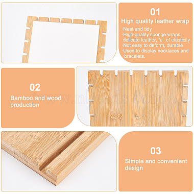 présentoirs à colliers multiples en bois de bambou(NDIS-WH0009-13A)-3