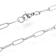 304 ожерелье-цепочка из нержавеющей стали со скрепками(NJEW-M183-04P)-3