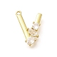 Brass Micro Pave Cubic Zirconia Pendants(KK-M310-01G-22)-1