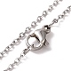 304 Stainless Steel Heart Skeleton Key Pendant Necklace for Women(STAS-E154-17P)-4