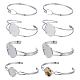 10Pcs 4 Styles Brass Cuff Bangle Making(MAK-ME0001-12)-1