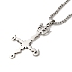 Cross Pendant Necklaces(NJEW-C044-04P)-1