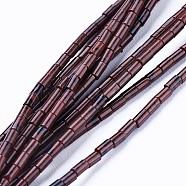 Natural Mahogany Obsidian Bead Strands, Column, 4~4.5x2~2.5mm, Hole: 0.6mm, about 96pcs/strand, 15.3~15.7 inch(39~40cm)(G-F600-03)