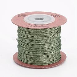 Nylon Cords, String Threads Cords, Olive Drab, 1mm, about 54.68~59.05 yards(50~54mm)/roll(OCOR-L035-H11)