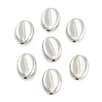CCB Plastic Beads, Oval, Platinum, 10.5x8x4.5mm, Hole: 1.2mm, 2500pcs/500g