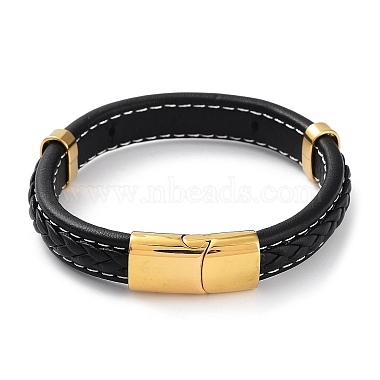 Leather Cord Bracelets(BJEW-M406-02G)-2