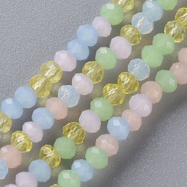 Mixed Color Rondelle Glass Beads
