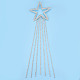 Crystal Rhinestone Star with Tassel Lapel Pin(JEWB-T002-11S)-1