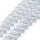 Transparent Electroplate Glass Beads Strands(EGLA-F154-PL01)-1