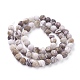 Chapelets de perles en bois pétrifié amérique naturelle(G-P430-03-B)-1