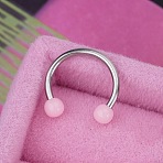 316L Stainless Steel Hoop Nose Rings, Stainless Steel Color, 10mm, Pin: 1.2mm(WGEE114-35)