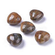 Natural Indian Agate Heart Love Stone, Pocket Palm Stone for Reiki Balancing, 20x20x13~13.5mm(G-F659-B32)