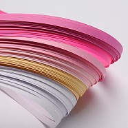 6 Colors Quilling Paper Strips, Pink, 530x5mm, about 120strips/bag, 20strips/color(DIY-J001-5mm-A03)