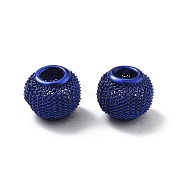 Electrophoresis Iron Beads, Round, Dark Blue, 10x13x13mm, Hole: 5mm(FIND-Q120-01G)