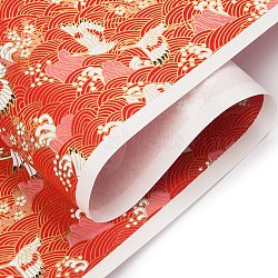 Colorful Gift Wrapping Paper, Rectangle, Folded Flower Bouquet Wrapping Paper Decoration, Crane, 595x430mm(PAAG-PW0001-057D)