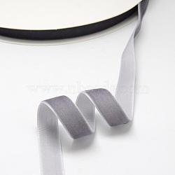 1/4 inch Single Face Velvet Ribbon, Gray, 1/4 inch(6.5mm), about 200yards/roll(182.88m/roll)(OCOR-R019-6.5mm-169)