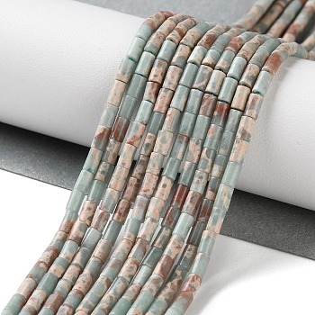 Synthetic Shoushan Stone Beads Strands, Column, 4x2~2.5mm, Hole: 0.6mm, about 78~89pcs/strand, 14.57''(37cm)