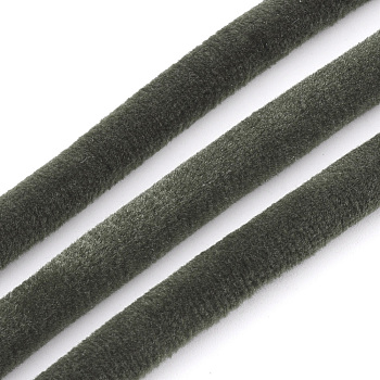 Velvet Cord, Dark Slate Gray, 6mm, about 54.68 yards(50m)/bundle