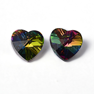 Faceted Heart Electroplated Glass Pendants(X-EGLA-R082-04)-3