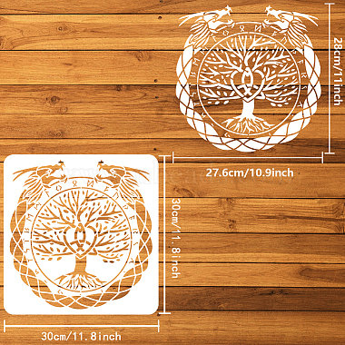 PET Hollow Out Drawing Painting Stencils(DIY-WH0391-0753)-2