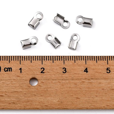 304 Stainless Steel Fold Over Crimp Cord Ends(X-STAS-M009-01B)-3