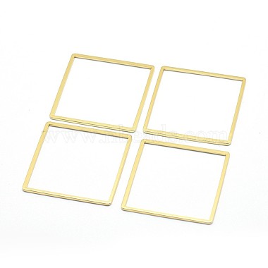 Real 18K Gold Plated Square Brass Linking Rings