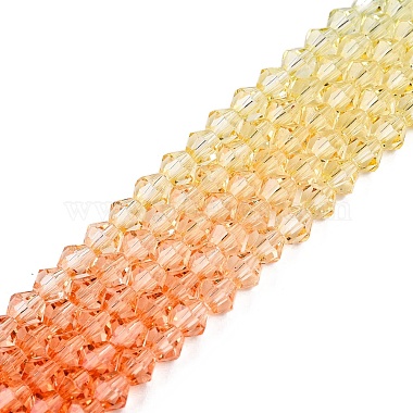 brins de perles de verre peintes à cuisson en dégradé de couleurs(DGLA-A039-T6mm-A014)-4