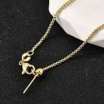 1.5MM Brass Box Chain Adjustable Slider Necklaces, Lead Free & Cadmium Free, Long-Lasting Plated, Rack Plating, Real 18K Gold Plated, 17.72 inch(45cm)(NJEW-M108-07G)