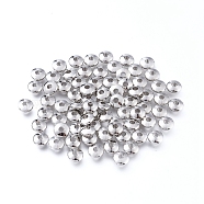 Rack Plating Brass Flat Round Spacer Beads, Platinum, 5x2mm, Hole: 1mm(KK-M085-21P-NR)