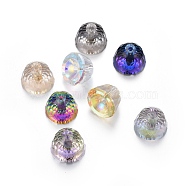 Electroplate K9 Glass Rhinestone Beads, Faceted, Bell, Mixed Color, 10~10.5x10~10.5mm, Hole: 1.4mm(EGLA-L013-001)