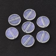 Transparent Acrylic Beads, Glitter Powder, Flat Round, Clear, 17x4mm, Hole: 2mm, about 550pcs/500g(OACR-P007-20)