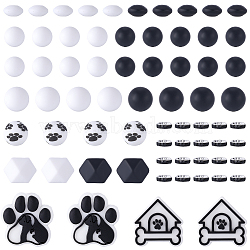 Mixed Shapes Silicone & Brass Grade A Rhinestone Spacer Beads Findings Kits, Mixed Color, 28x27x9mm, Hole: 4mm(DIY-SC0033-15)